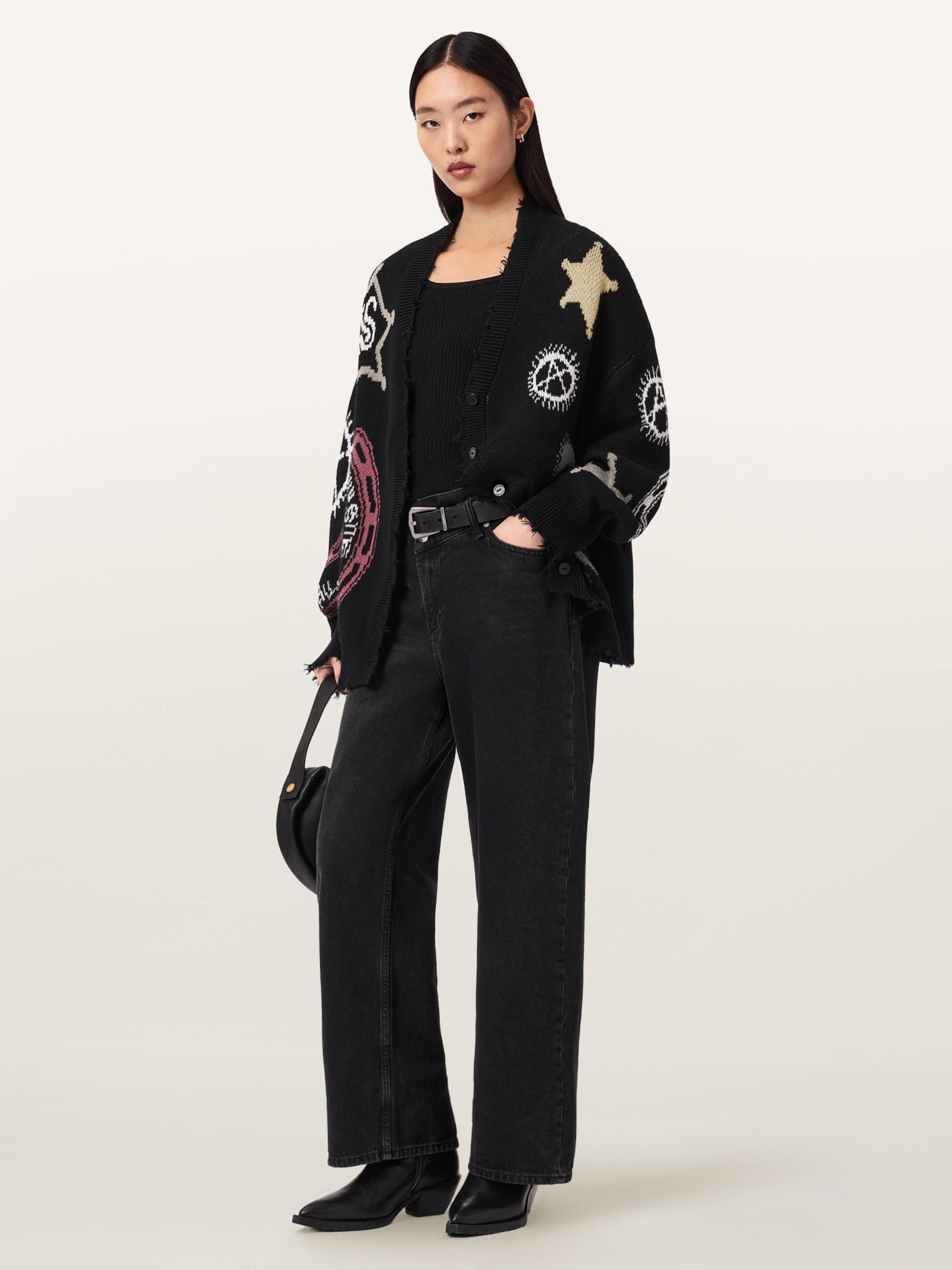 Buy AllSaints Black Hester Cardigan from Next USA
