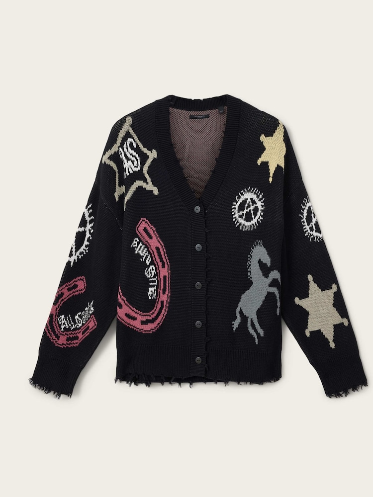 AllSaints Black Hester Cardigan - Image 6 of 6