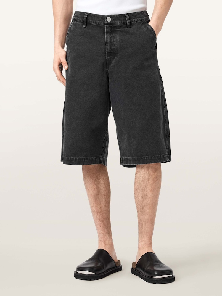 AllSaints Black Jackson Shorts - Image 1 of 7