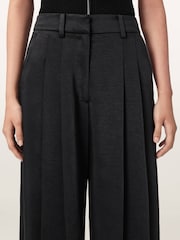 AllSaints Black Poppy Satin Trousers - Image 4 of 9