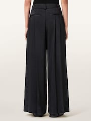 AllSaints Black Poppy Satin Trousers - Image 5 of 9