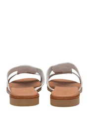 Lotus White Leather Mule Sandals - Image 3 of 4