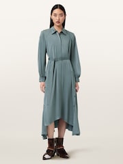 AllSaints Blue Lexi Dress - Image 1 of 6