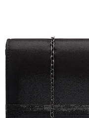 Lotus Black Clutch Bag with Chain - Image 3 of 4