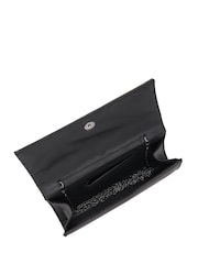 Lotus Black Clutch Bag with Chain - Image 4 of 4
