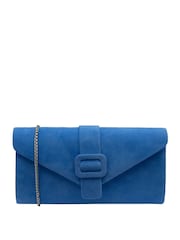 Синій - Сумка-клатч Lotus з ланцюгом - Image 1 of 4