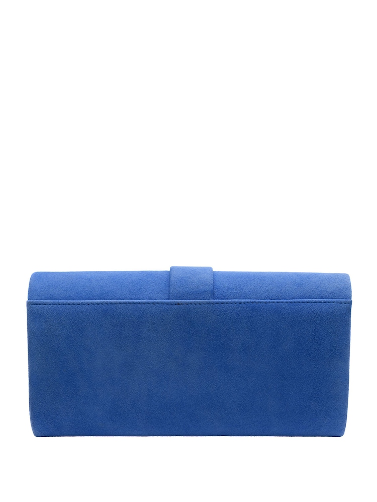 Синій - Сумка-клатч Lotus з ланцюгом - Image 2 of 4