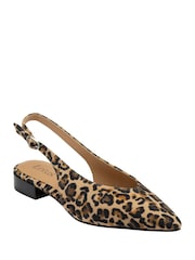 Lotus Animal Suede Slingback Shoes - Image 1 of 4