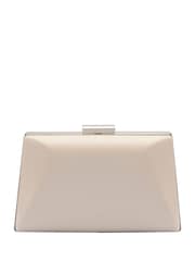 Lotus White Clutch Bag with Chain - Image 2 of 4