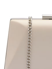 Lotus White Clutch Bag with Chain - Image 3 of 4