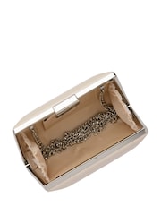Lotus White Clutch Bag with Chain - Image 4 of 4