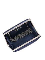 Lotus Blue Clutch Bag with Chain - Image 3 of 4