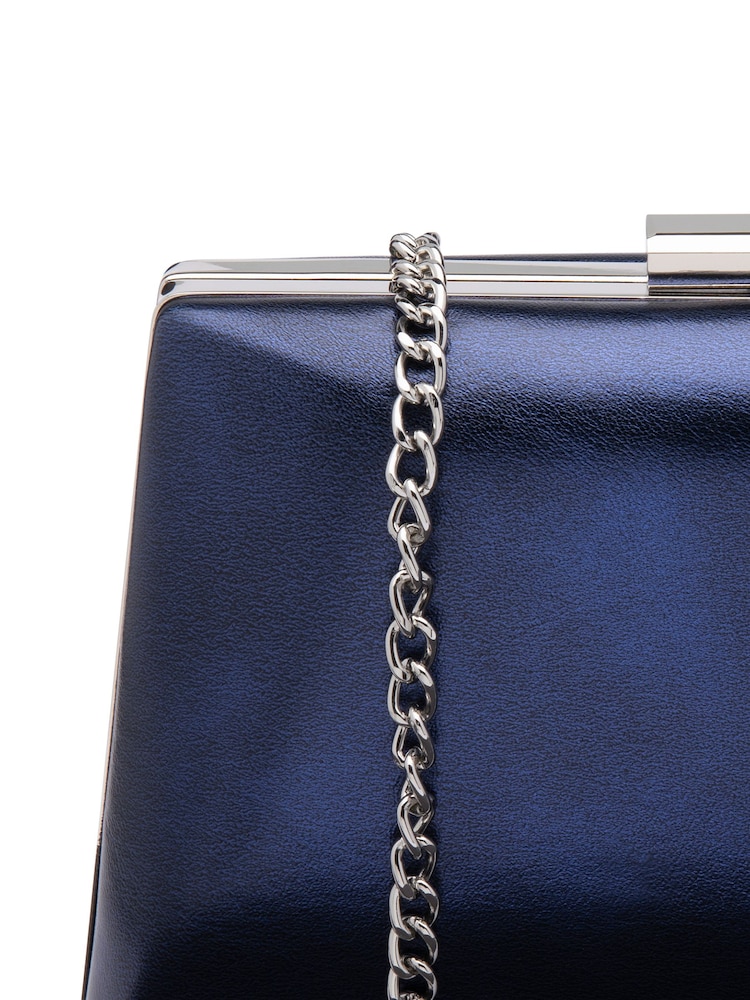 Lotus Blue Clutch Bag with Chain - Image 4 of 4