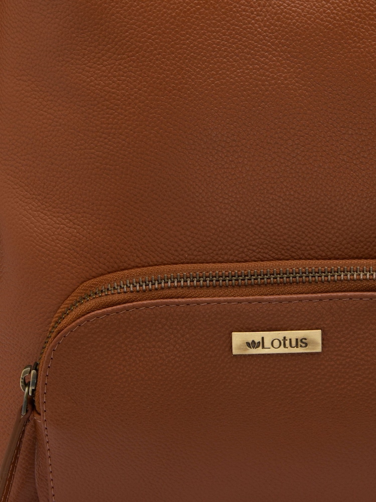 Lotus Brown Leather Everyday Bag - Image 5 of 5