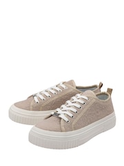 Lotus Natural Lace-Up Trainers - Image 2 of 4