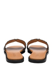 Lotus Black Flat Mule Sandals - Image 3 of 4