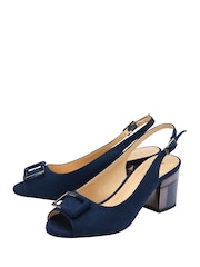 Lotus Blue Slingback Court Sandals - Image 2 of 4