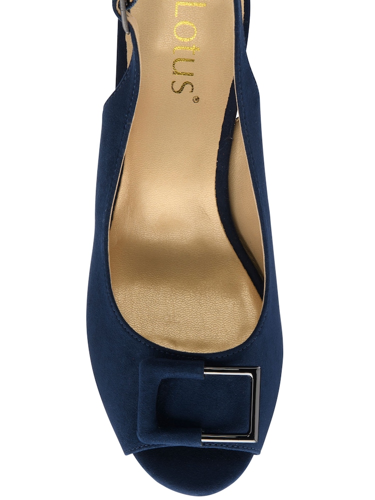 Lotus Blue Slingback Court Sandals - Image 4 of 4
