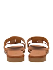 Lotus Brown Leather Mule Sandals - Image 3 of 4