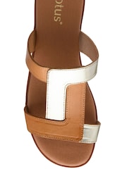 Lotus Brown Leather Mule Sandals - Image 4 of 4