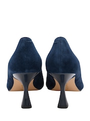 Lotus Blue Suede Court Shoes - Image 3 of 4