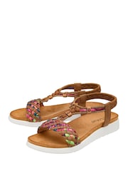 Lotus Brown Flat Slip-On Sandals - Image 2 of 4