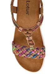 Lotus Brown Flat Slip-On Sandals - Image 3 of 4