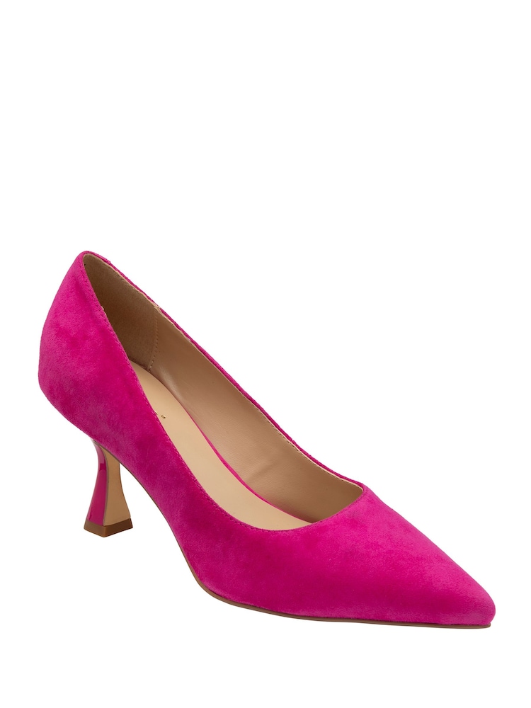 Lotus Pink Suede Court Shoes - Image 1 of 4