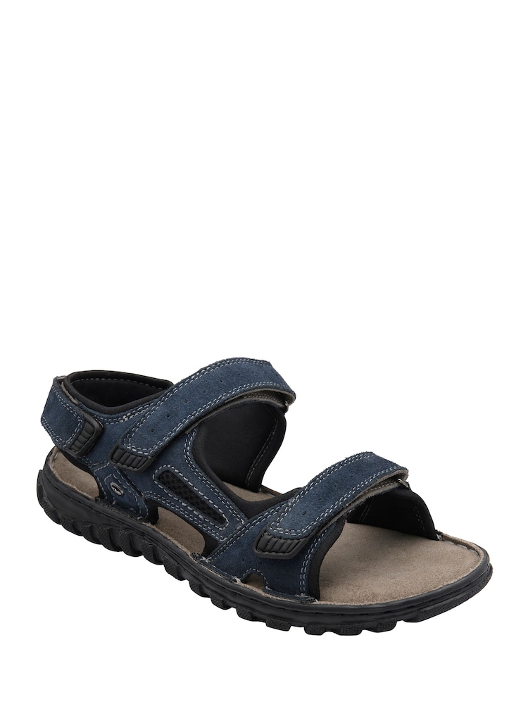 Lotus Blue Suede Riptape Sandals - Image 1 of 4 Lotus Blue Suede Riptape Sandals - Image 1 of 4