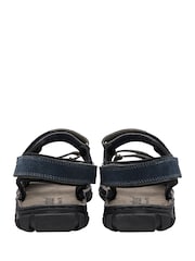 Lotus Blue Suede Riptape Sandals - Image 3 of 4