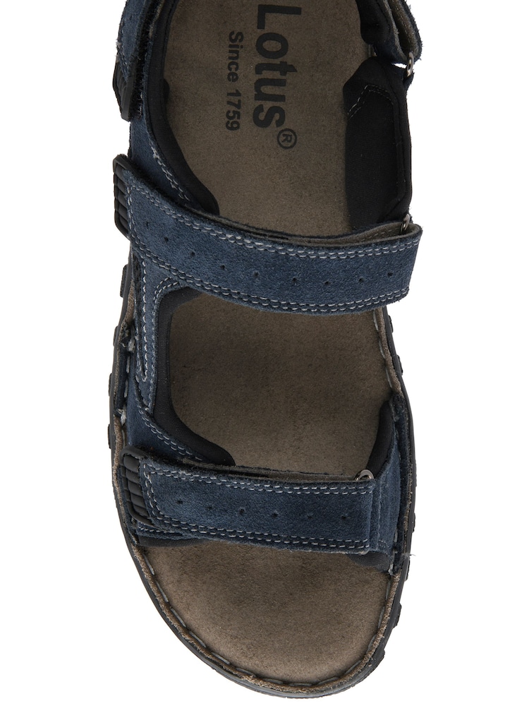 Lotus Blue Suede Riptape Sandals - Image 4 of 4 Lotus Blue Suede Riptape Sandals - Image 4 of 4