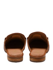Lotus Brown Flat Mule Shoes - Image 3 of 4