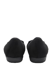 Lotus Black Flat Slip-On Shoes - Image 3 of 4