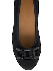 Lotus Black Flat Slip-On Shoes - Image 4 of 4
