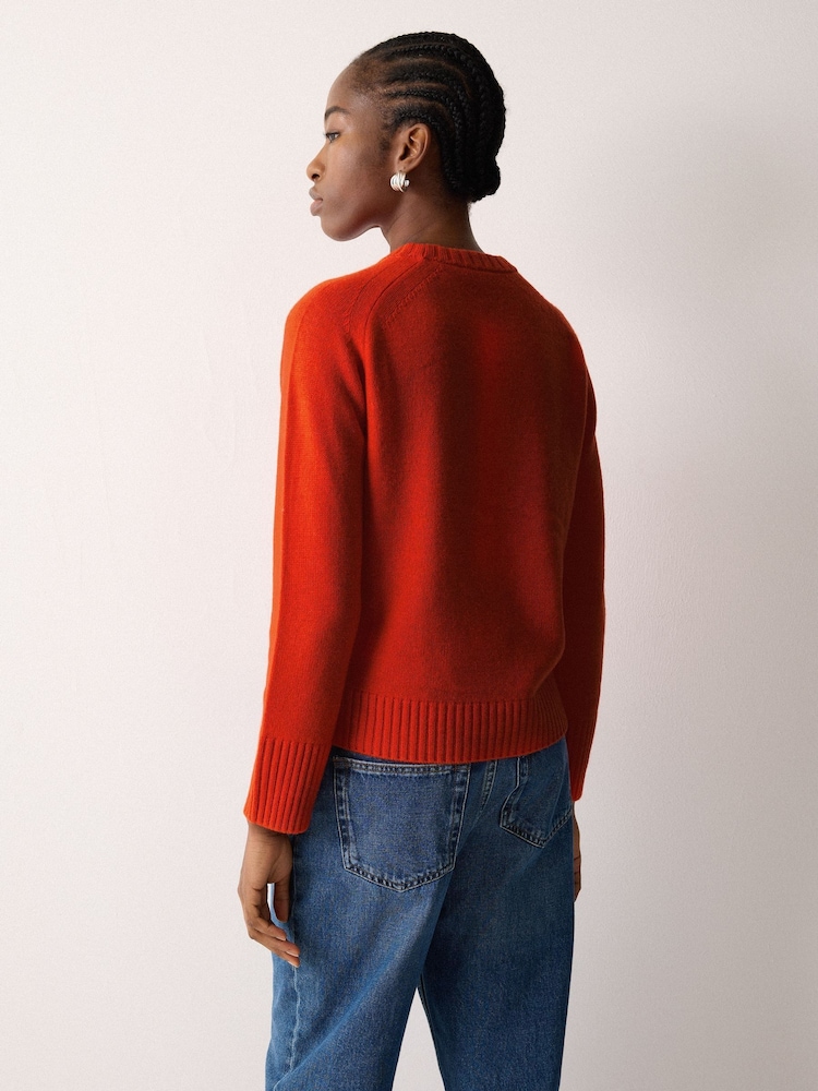 Orange - Jigsaw Wool Cashmere Saddle Jumper - Bild 2 von 3