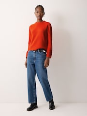 Orange - Jigsaw Wool Cashmere Saddle Jumper - Bild 3 von 3