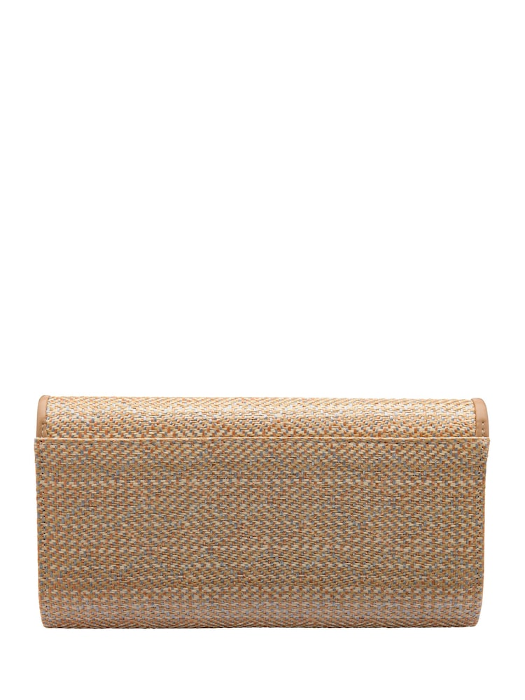 Lotus Natural Clutch Bag with Chain - Image 2 of 4 Lotus Natural Clutch Bag with Chain - Image 2 of 4