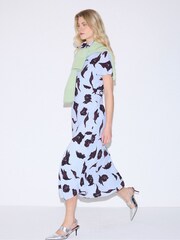 Jigsaw Blue Fallen Peony Bias Dress - Image 2 of 4