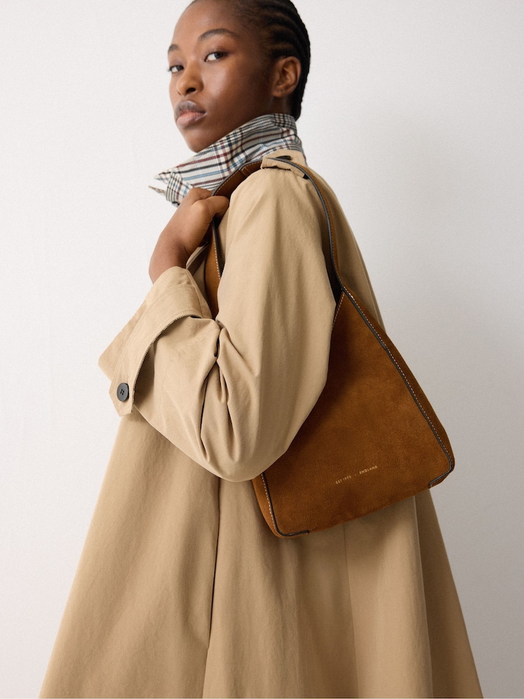 Jigsaw Brown Mini Heckfield Suede Tote Bag - Image 1 of 2