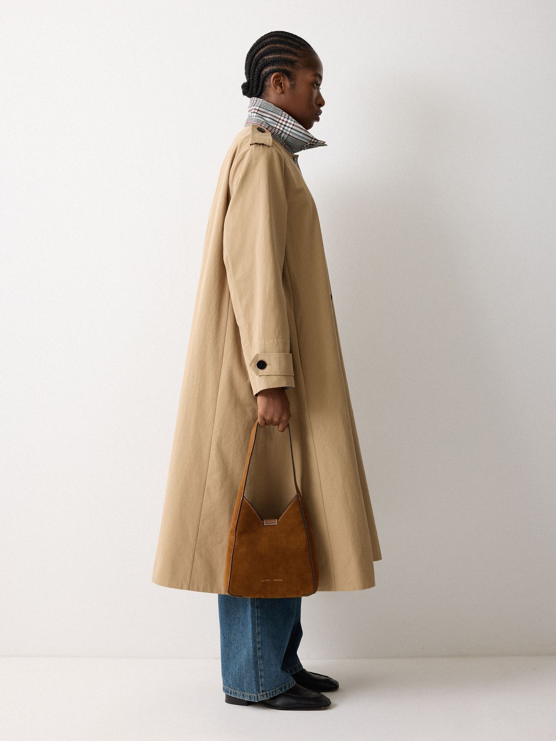 Buy Jigsaw Brown Mini Heckfield Suede Tote Bag from Next USA