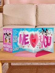 Hallmark Pink Mother's Day Card Disney Mickey & Minnie Mouse - Image 1 of 4