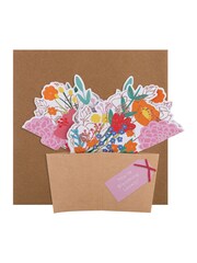 Hallmark Pink Mother's Day Card 3D Pop-Up Floral Bouquet - Image 3 of 4