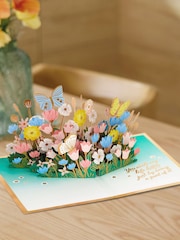 Hallmark Pink Mother's Day Card 3D Pop-Up Flowers & Butterflies - Image 1 of 4