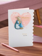 Hallmark Pink Mother's Day Card For Mummy Peter Rabbit Design - Image 1 of 4