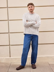 Light Grey Chenille Crew Neck Jumper - Image 2 of 7