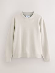 Light Grey Chenille Crew Neck Jumper - Image 5 of 7