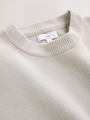 Light Grey Chenille Crew Neck Jumper - Image 7 of 7