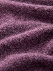 Purple Relaxed Fit Cosy Crew Neck Jumper with Wool - Image 8 of 8