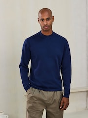 Navy N. Premium Ultrasoft Knitted Jumper with Wool - Image 2 of 4