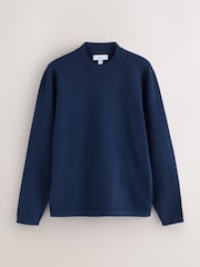 Bleumarin - N. Premium Ultrasoft Knitted Jumper with Wool - Imaginea 5 din 7